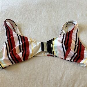 Volcom Striped Multicolor Bikini Top